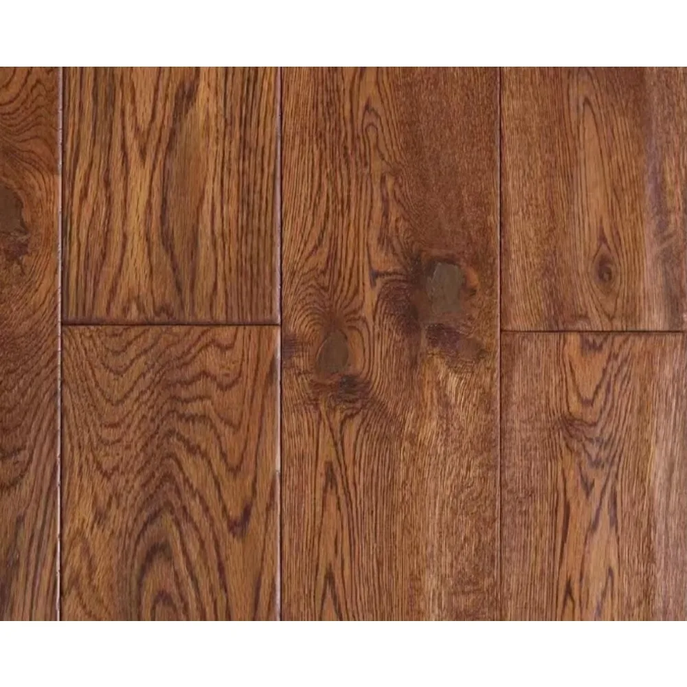 Customized version18mm oak multi-layer engineered flooring, brushed veneer wood flooring