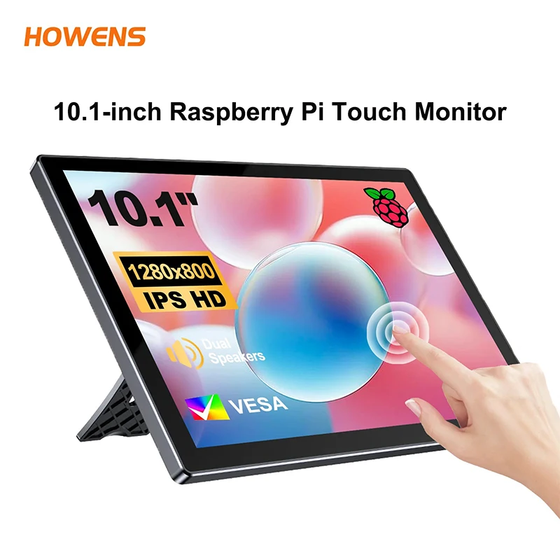 Tela IPS de 10.1 Polegadas 1280*800 com Laminação Total 178 °   Monitor HDMI portátil com ângulo de visão compatível com consoles de jogos Raspberry Pi