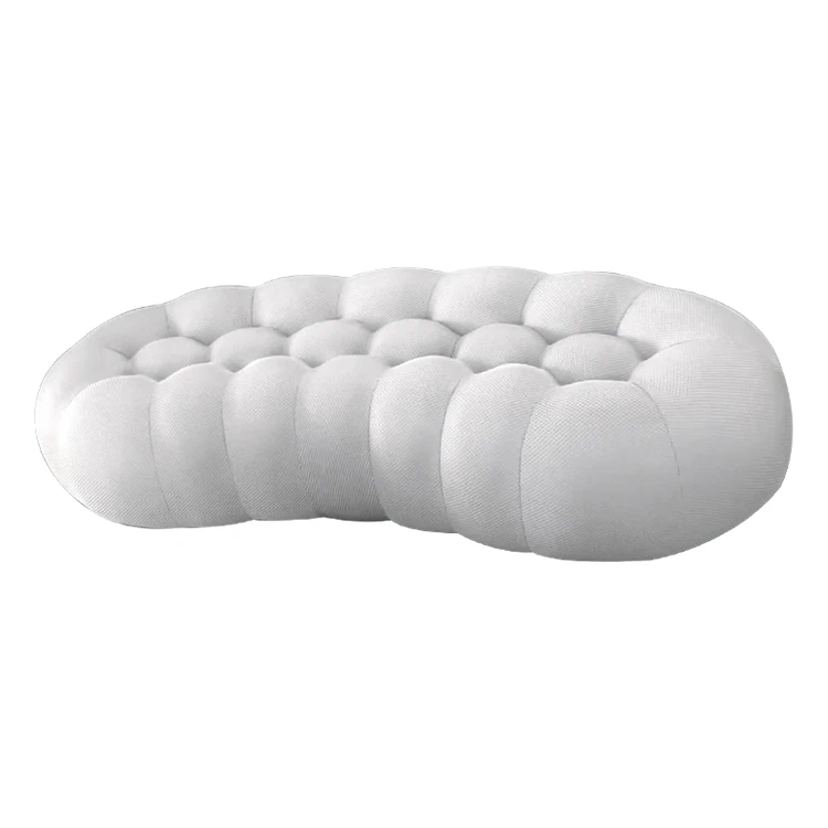 Modern minimalist creative design Backless settee sofa luxury fabric living room lazy curved bubble Footstool