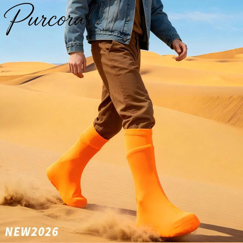 2026 Outdoor Hiking Sand proof Shoe Cover Breathable Lycra Beach Shoe Cover Couple Parent Child Travel Desert Shoe Cover