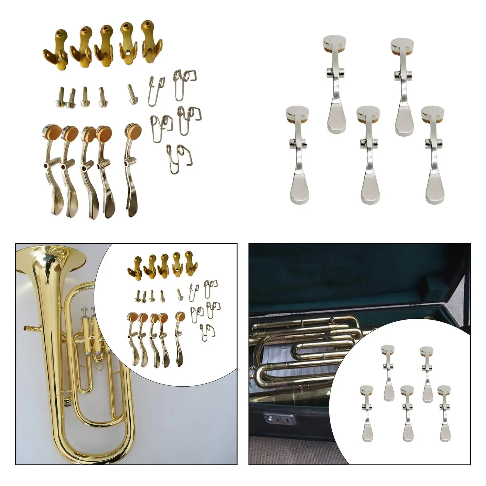 Trumpet Spit Valve Repair Kits Accessory Replacement Parts Drain Valve Key for Tuba Wind Instrument Trumpet Music Enthusiasts