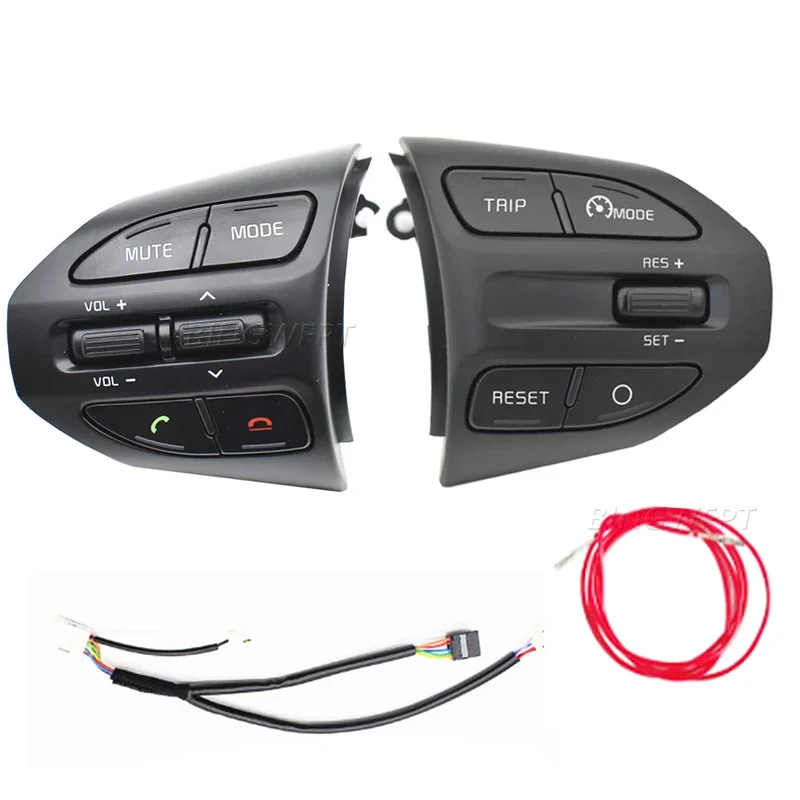 BINGWFPT Steering Wheel Button For KIA K2 RIO 2017 2018 RIO X LINE Buttons Bluetooth Phone Cruise Control Volume Switch