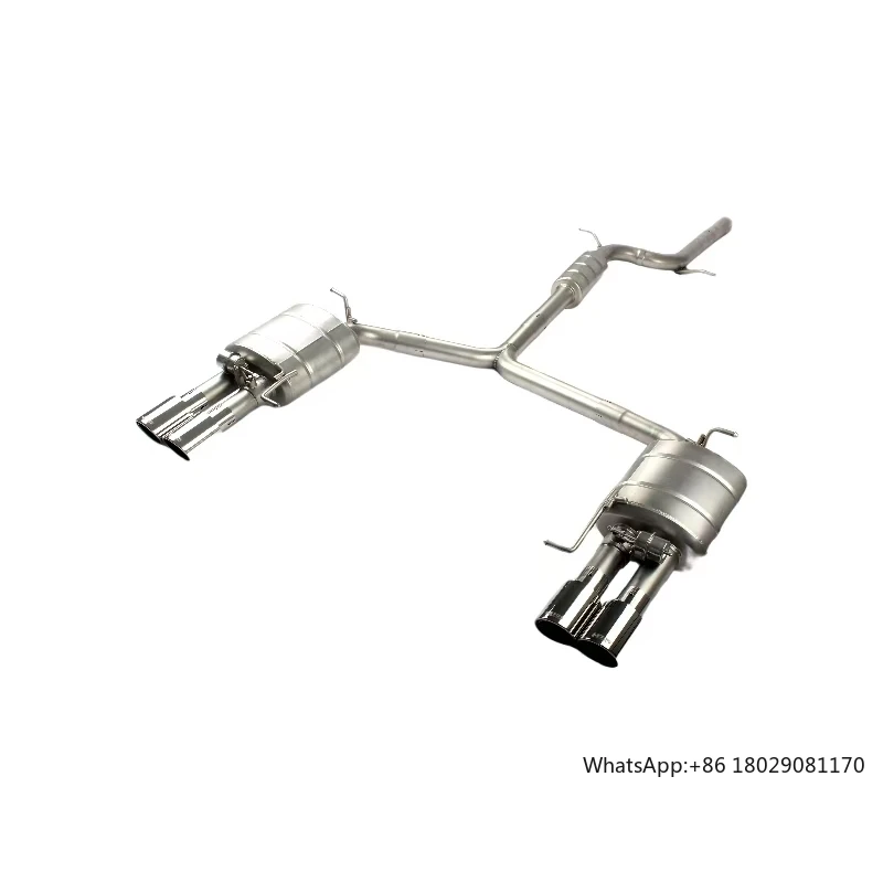 

304 stainless steel or titanium alloy exhaust downpipe for Audi A4L B9 Catback Exhaust Pipe Muffler