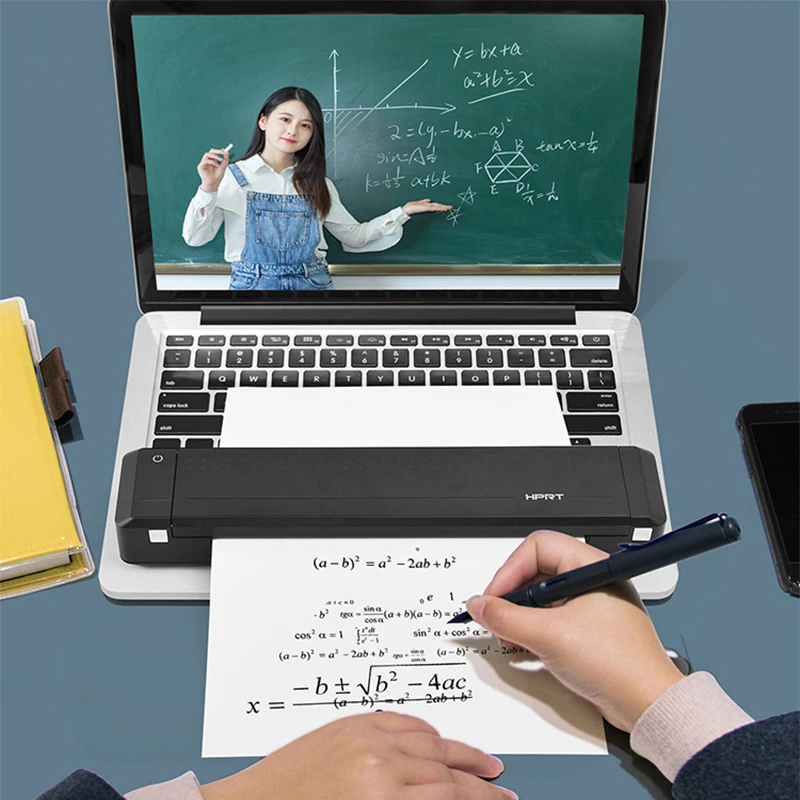 MT800 Portable A4 Printer, Wireless Bluetooth 300DPI, For Office & Student Homework