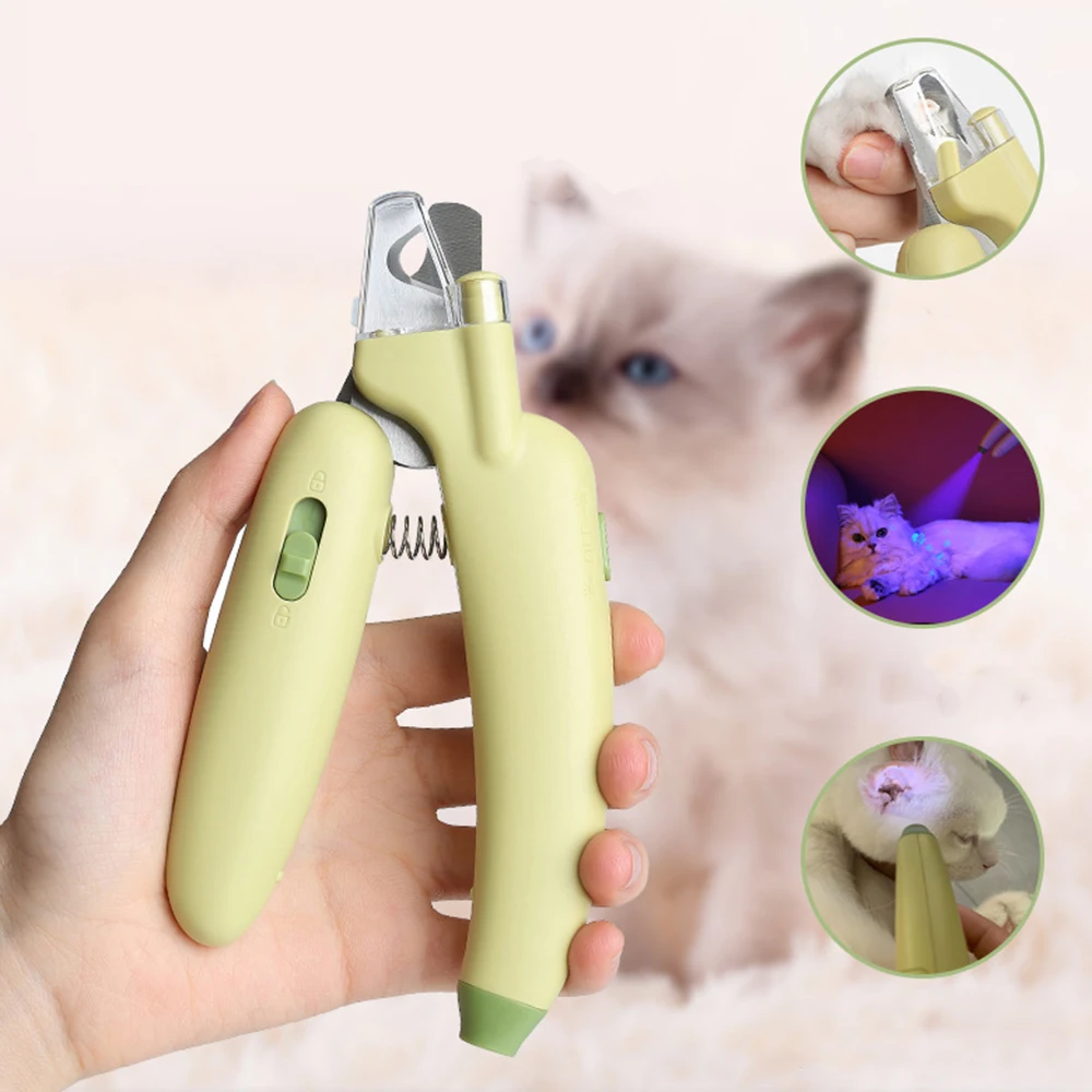 Handheld Pet Nail Clippers With File Painless Pet Paws Grooming Tool Pet Dog Cat Supplies