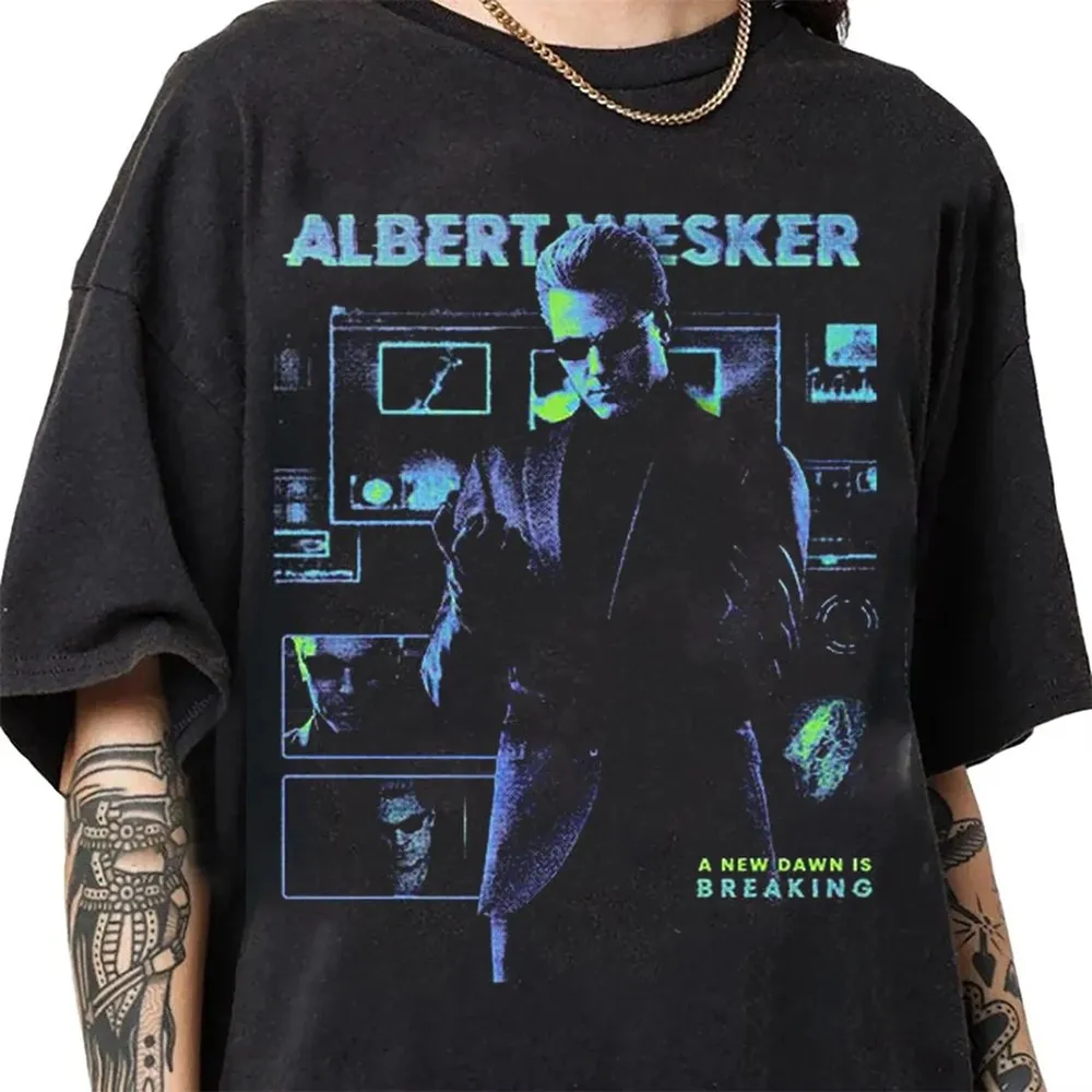 Albert Wesker Resident Evil Biohazard Game T-shirt For Men Women 100% Cotton T Shirts Streetwear Tops