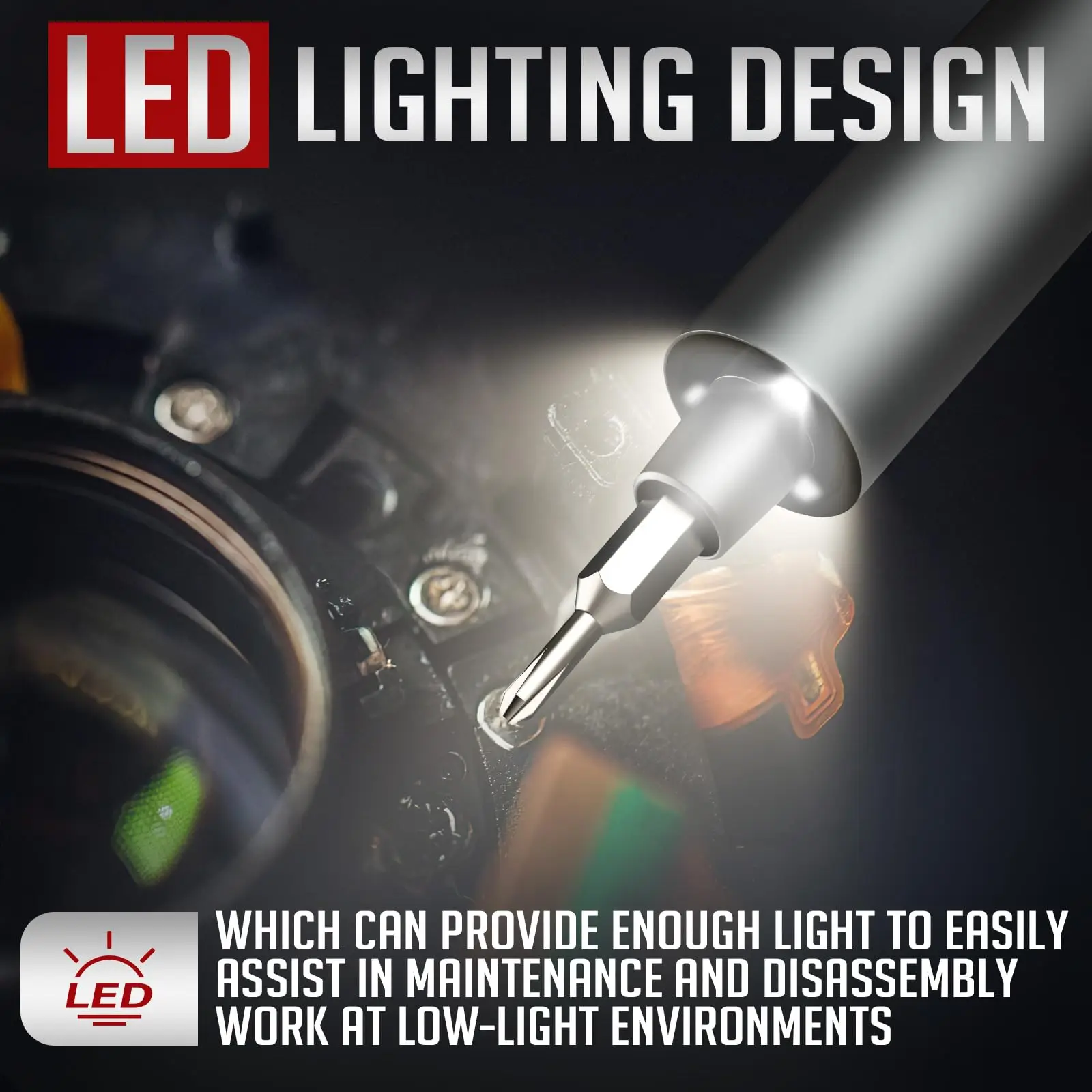 مجموعة مفك براغي كهربائي دقيقة 75 في 1 مع 71 لقم توركس مغناطيسي فيليبس 3 أضواء LED أداة إصلاح الطاقة متعددة الوظائف #3