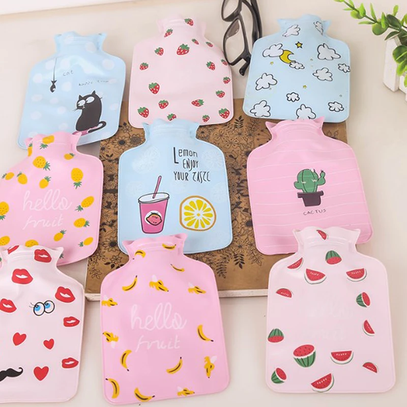 PVC Mini Hot Water Bag Cute Cartoon Hot Water Warmer Screw Portable Hand Warmer Water-filling Hot-water Bag Home Warming Product