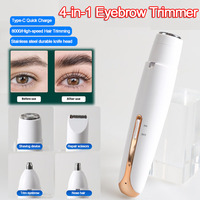 Portable 4-in-1 Women's Electric Hair Removal Device, Multi-functional Electric Hair Removal Set, Includes Four Blades