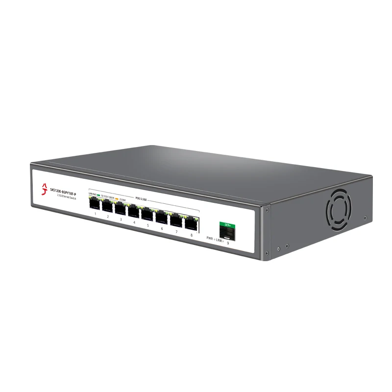 XikeStor 8-Port 2.5G POE 8 Ports 2.5g RJ45 PoE 10G SFP+ Unmanaged Ethernet Plug and Play