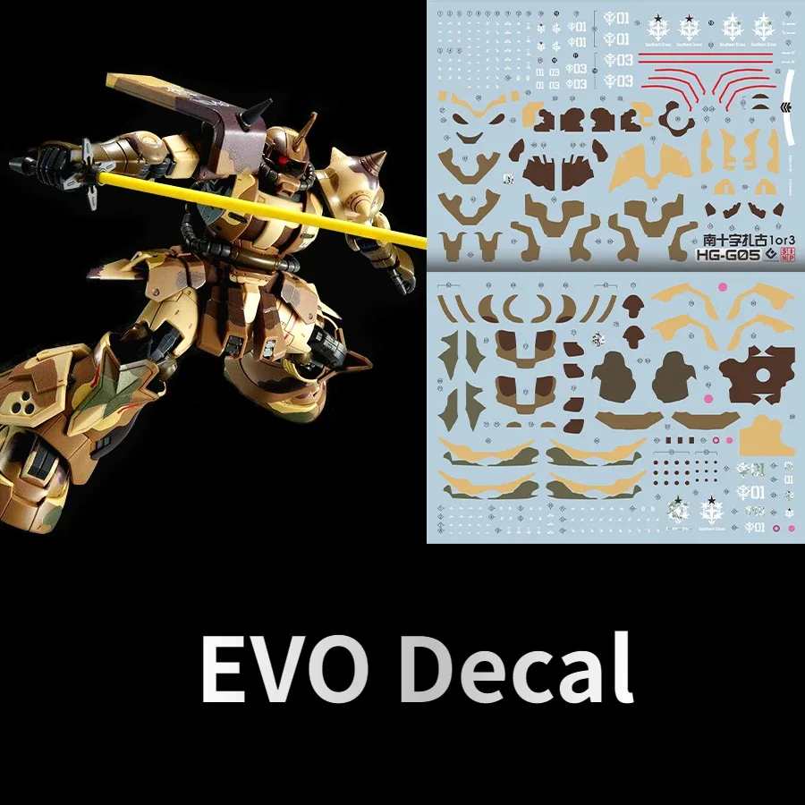 

EVO High Precision Fluorescent Waterslide Decals For HG 1/144 PB MS-06GD Zaku High Mobility Surface Type Mecha Model DIY