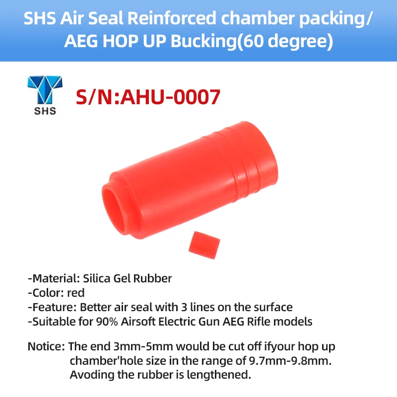 SHS AEG 60° Air Seal Hop Up Rubber Bucking Chamber Packing