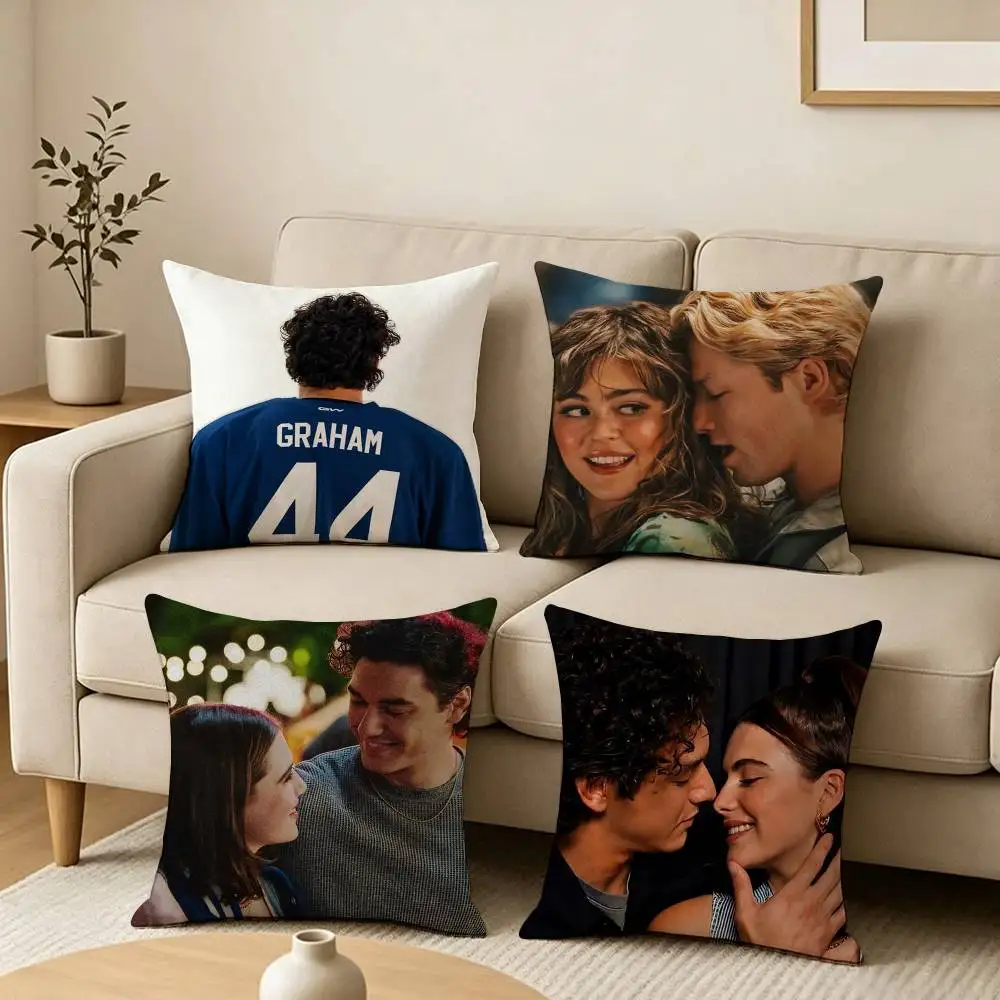 Vintage O-Off C-Campus Book Square Double-Sided printed Pillow Case Bedroom Bedside Pillow Sofa Cushion Cover