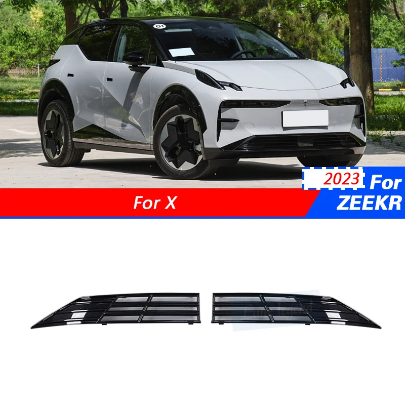 

Car styling front grille exterior insect net For Zeekr X 2023 Front bumper water tank protector mesh lower grille decorative ABS