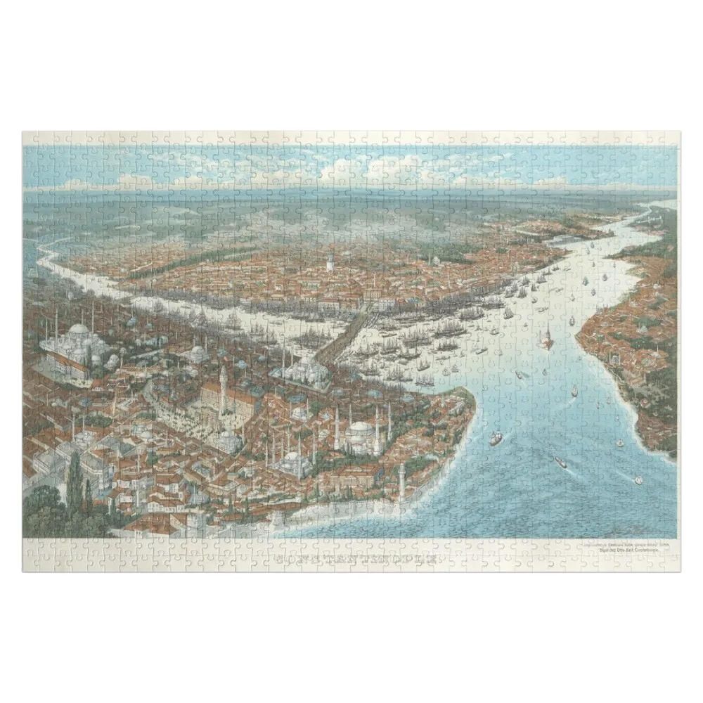 

Винтажная карта Стамбула и Константинополя (1896) — пазл-диорама, аксессуары для дилорамы, персонализированные игрушки-пазлы