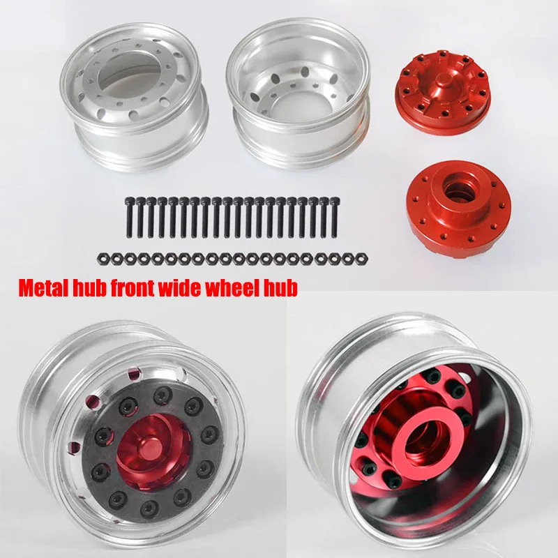 

Metal Hub Front Wide Hub Brake Drum and Hub for 1/14 Tamiya RC Truck Trailer Tipper Scania 770S Benz Actros Volvo MAN LESU Part