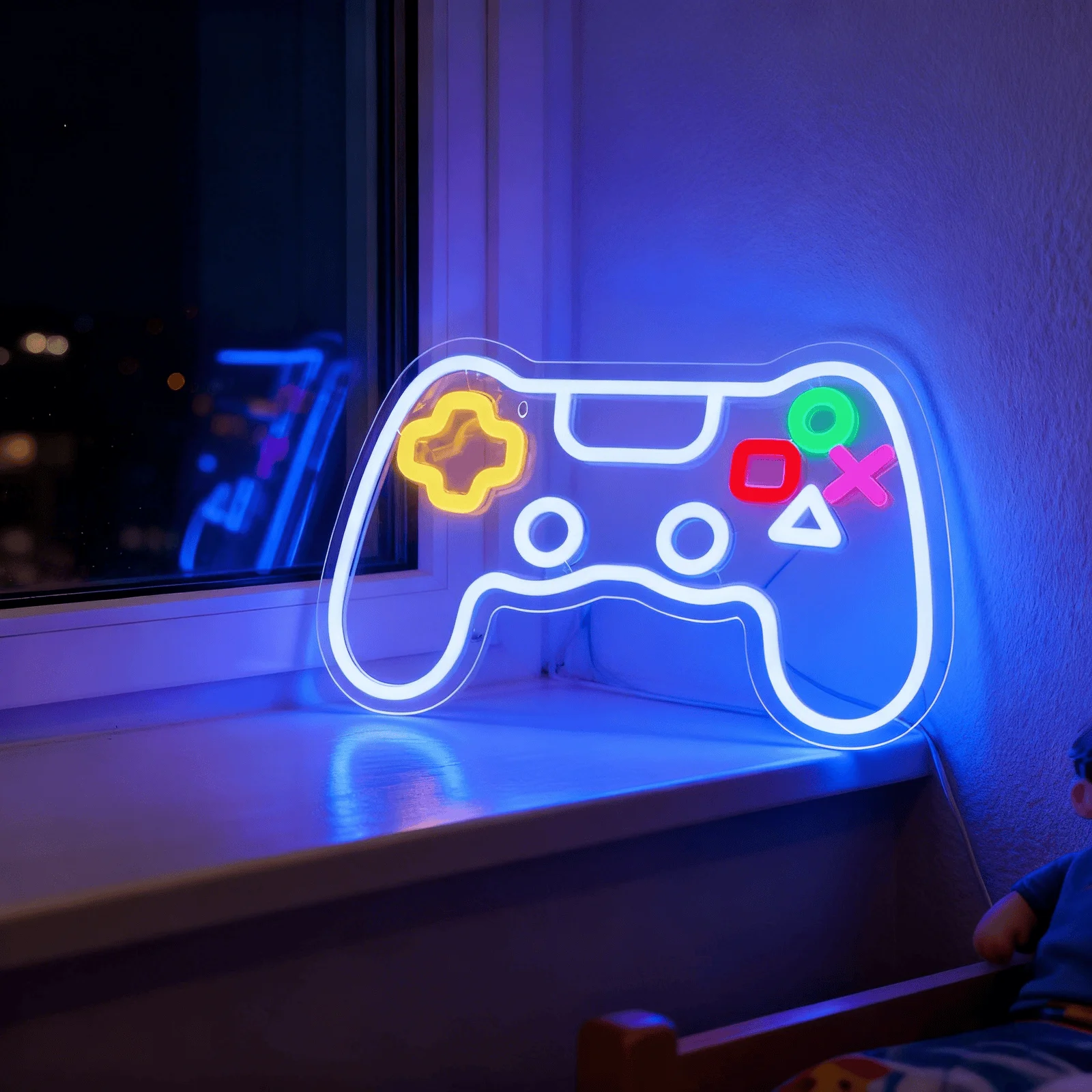 Gamer Neon Sign Game Controller LED Neon Light Sign for Party Man Cave Room Decor Best Gamer Gifts for Boys Kids Night Light