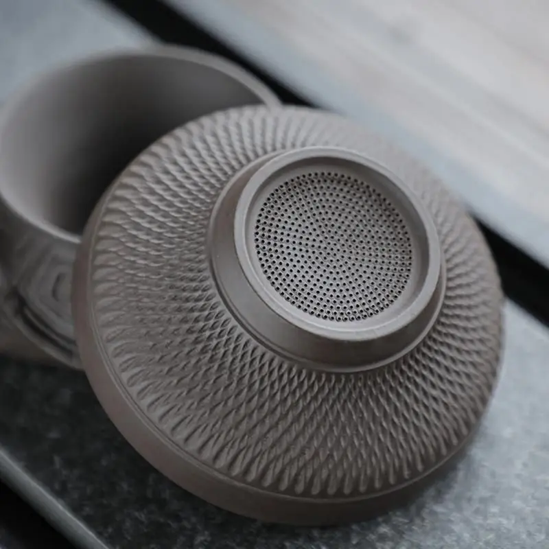 Purple clay tea filter tea filter net tea separator Yixing hundred hole separation tea filter tea accessories