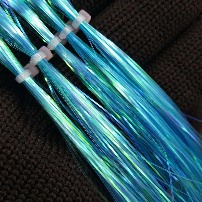 lunker tinsel fly fishing assist hooks shining line diy tieing flies - view 4