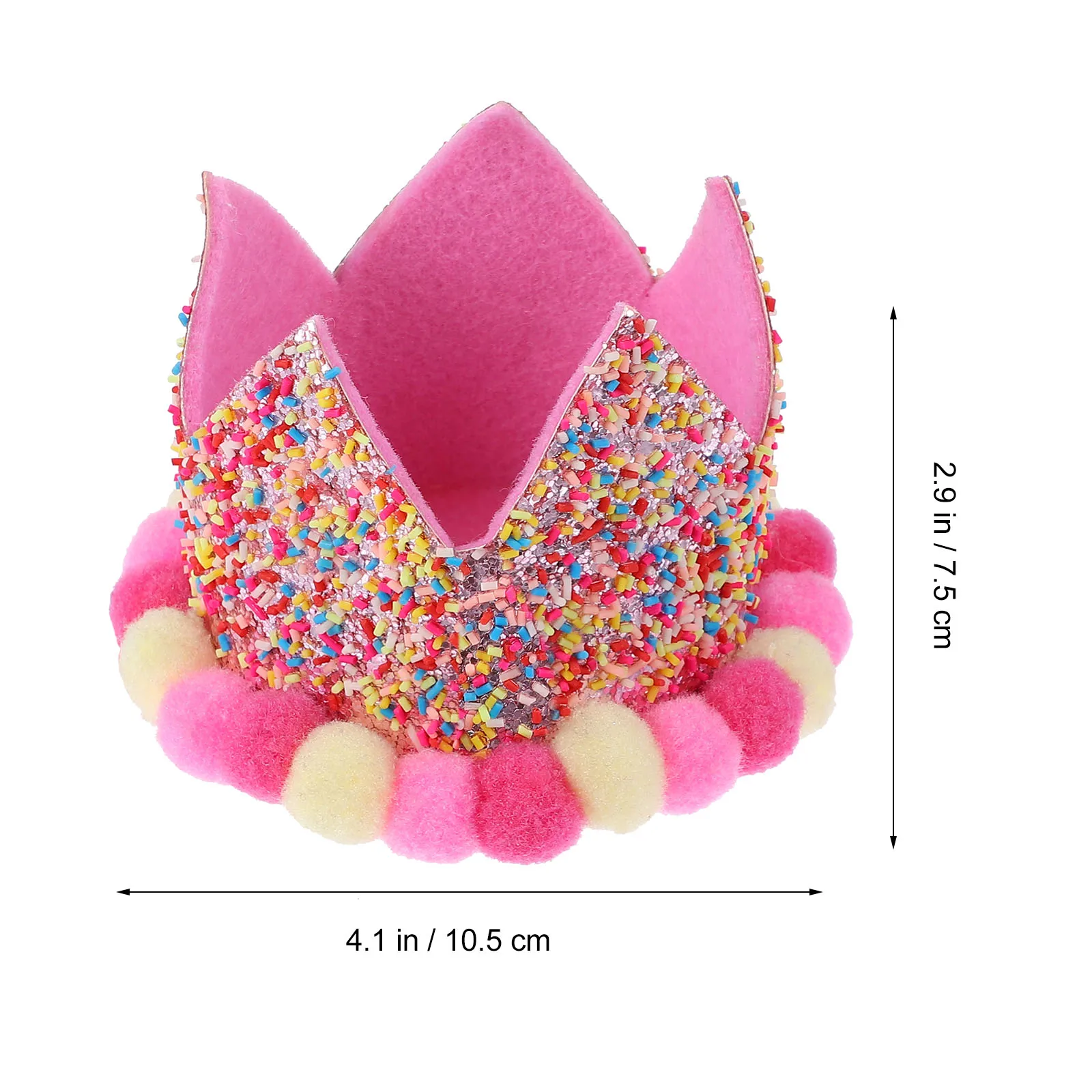 

Glitter Birthday Birthday Cap EVA Felt Elastic B Cap Kids Party Supplies Toddler Decor Lightweight Storage