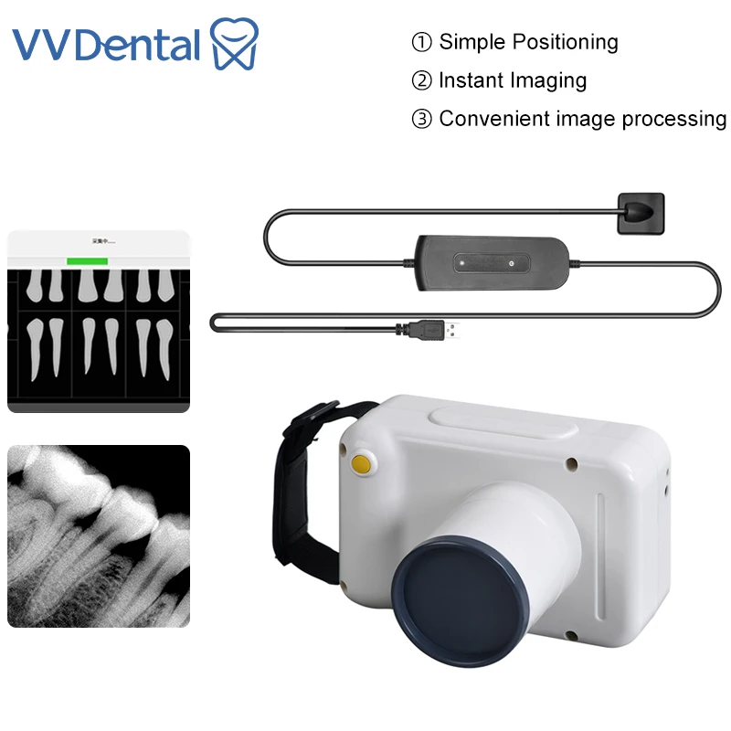 

VVDental Dental Sensor X-Ray Radiovisiograph Digital Sensor Intraoral Imaging System HD Image Portable Rvg Sensor Dentistry Tool