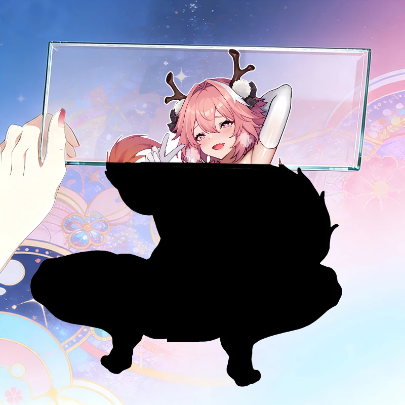 

EARLFAMILY Furry Astolfo: Креативная наклейка в стиле Kawaii, мультяшная графика, виниловая наклейка для самостоятельного оформления автомобиля