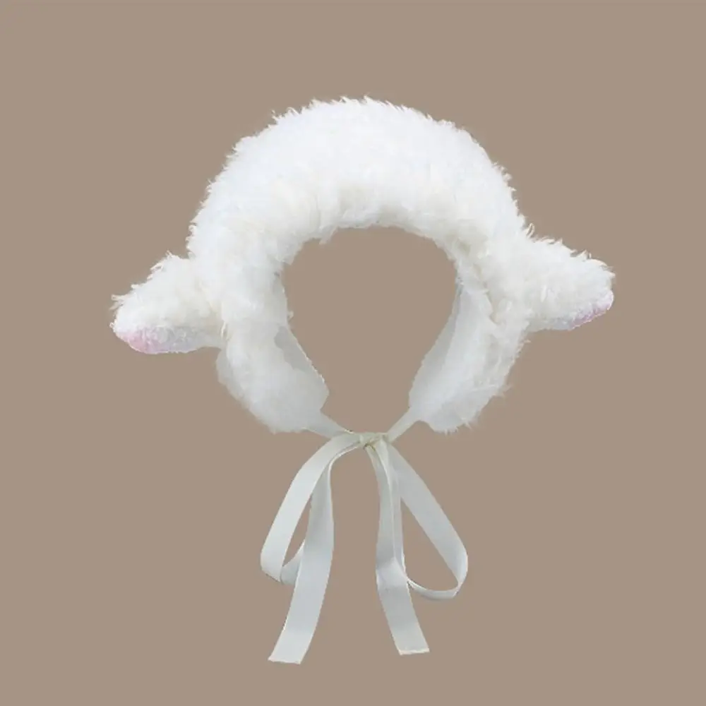 Hot Furry Lamb Ear Warm Opaska na głowę z nausznikami Owcze ucho Ocieplacz na uszy Miękkie urocze zimowe nauszniki na głowę