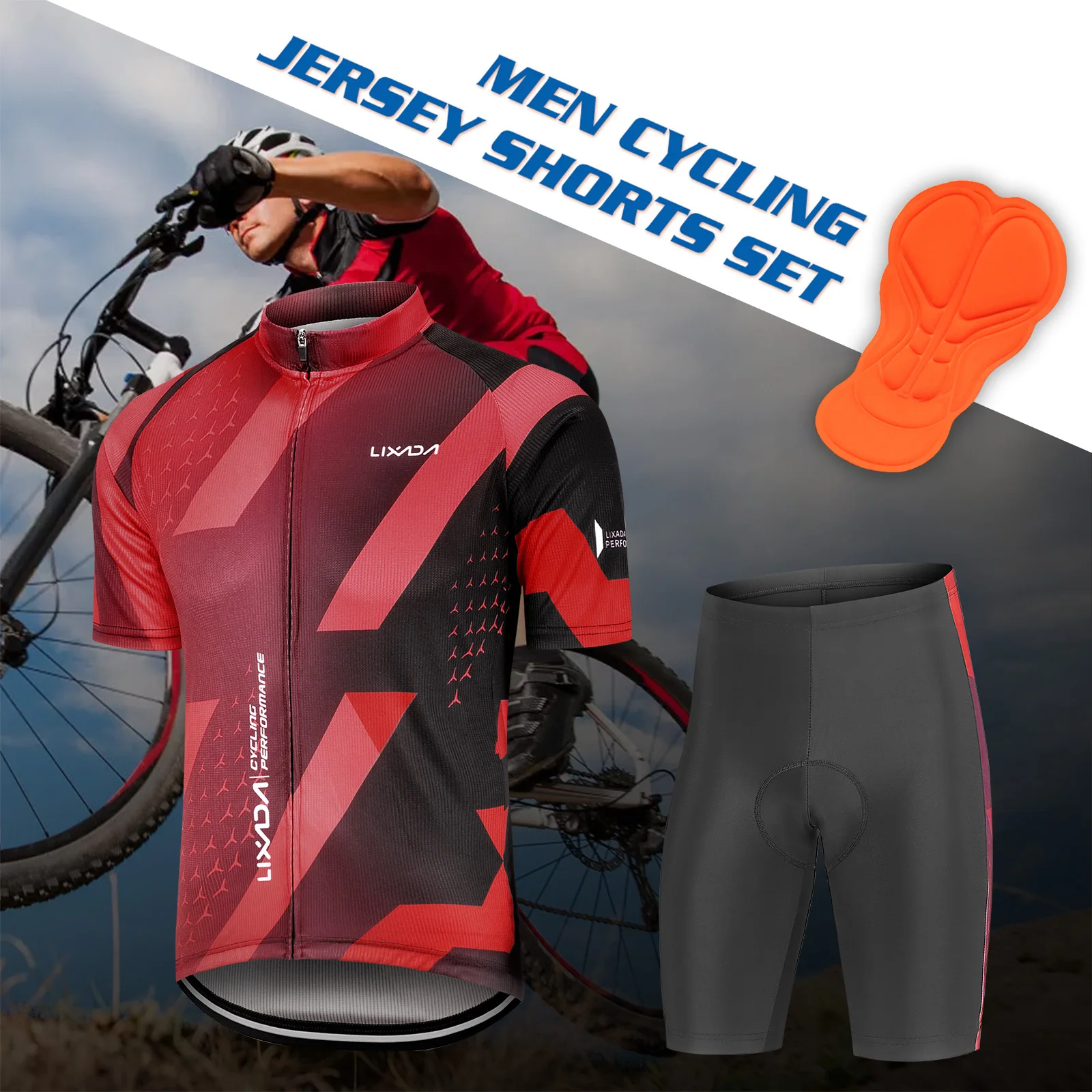 

Мужской дышащий быстросохнущий удобный трикотаж с короткими рукавами и мягкие шорты, комплект одежды для велоспорта