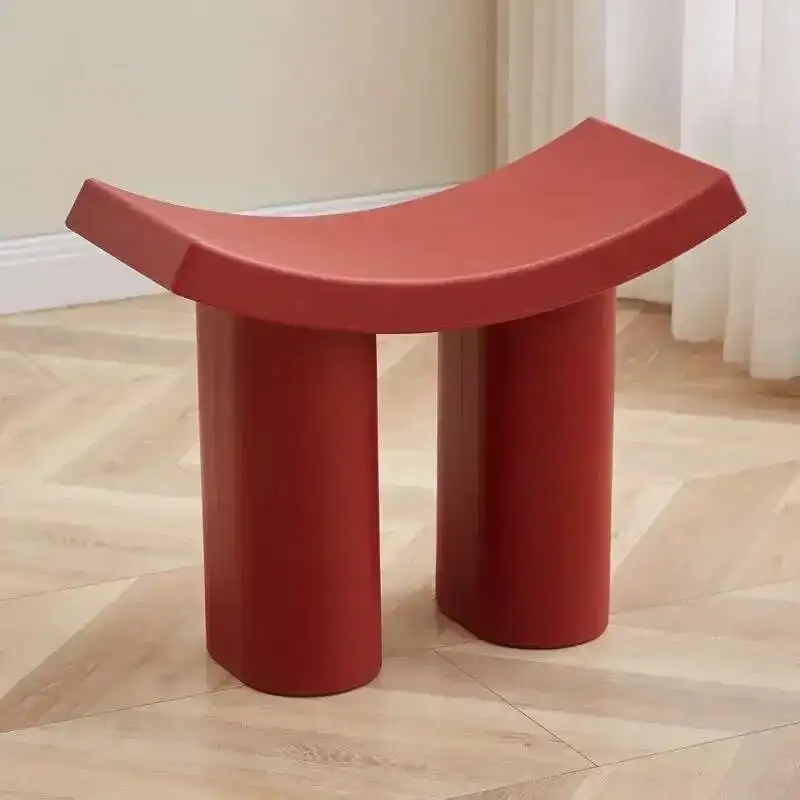 Taburetes de plástico para zapatos, taburetes creativos portátiles minimalistas para zapatos, superficie de tira, Banco Plegable de moda, muebles para el hogar