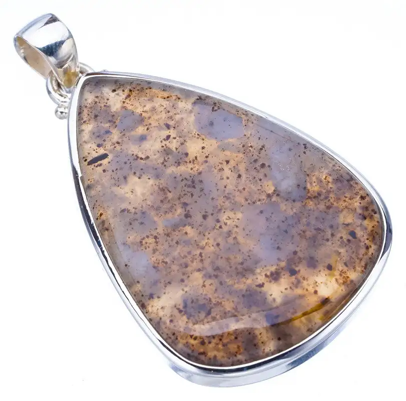 

StarGems Agate Handmade 925 Sterling Silver Pendant 2" F4701