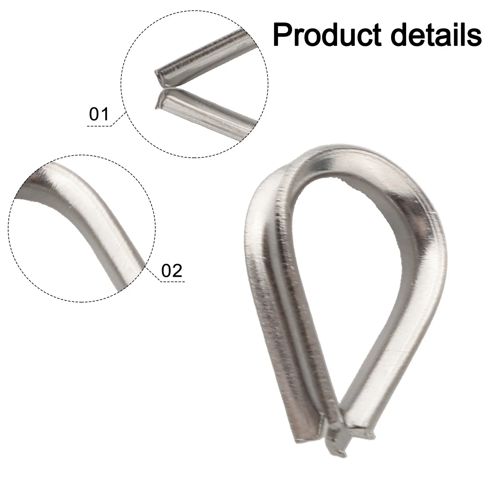 12 Kit Duplex Clamp And Wire Rope Thimble Kit 304 Stainless Steel Rope Clip Duplex Clamps For Secure Ropes Steel Wire Washing