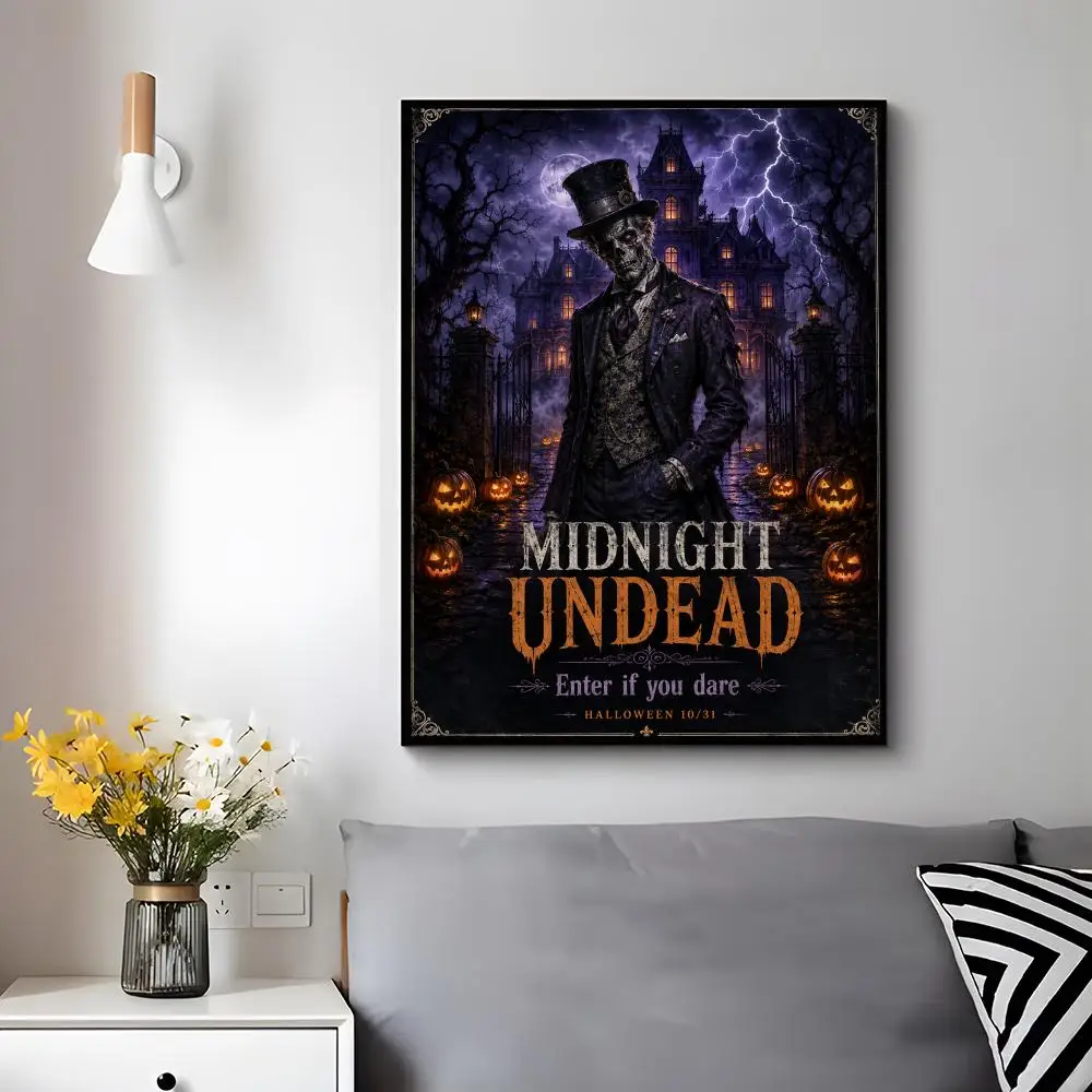 h-Halloween Zombie Poster Modern Luxury Wall Poster Home Decor Space Enhancer