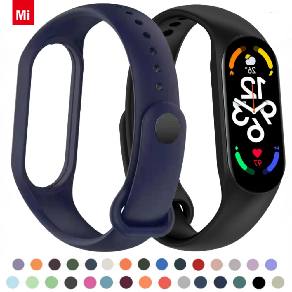 

Sport Bracelet for Xiaomi Mi Band 3 4 5 6 7 Strap NFC Silicone Replaceable Wristband for Mi Band 7 6 5 4 Mi Band 5 4 3 Watchband