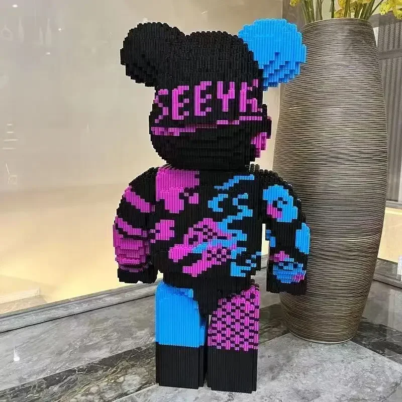 55CM Super Large Series Violent Bear Building Blocks Decoration Small Particle Three Dimensional Assembly Toy Gift - view 6