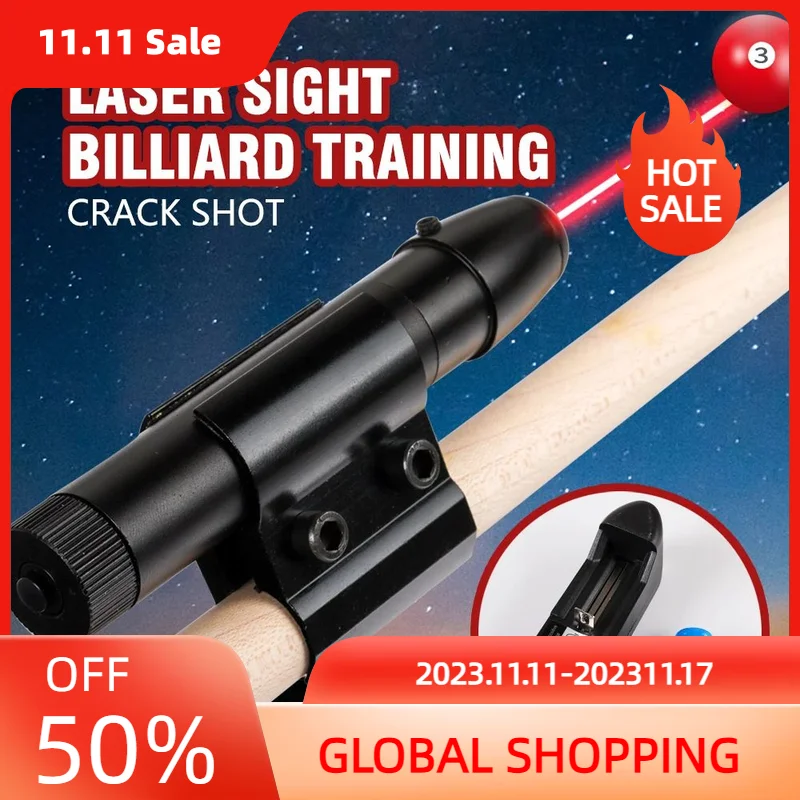 Billiard cue laser sight billiard training equipment shot action correction billiard practice device black eight practice ball