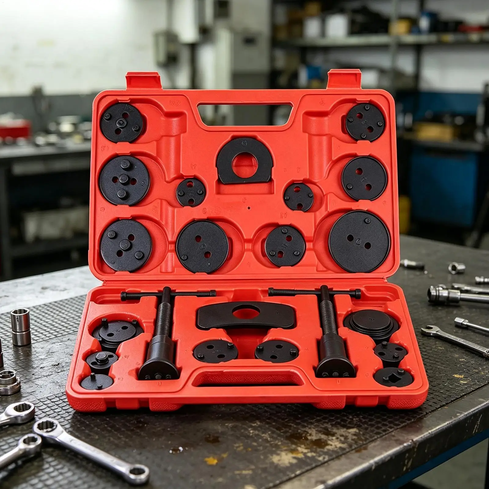 Brake Calipers Piston Tool 22 Piece Heavy Duty Compressor Spreader Brake Calipers Tool Kit for Mechanic Automotive Car Parking