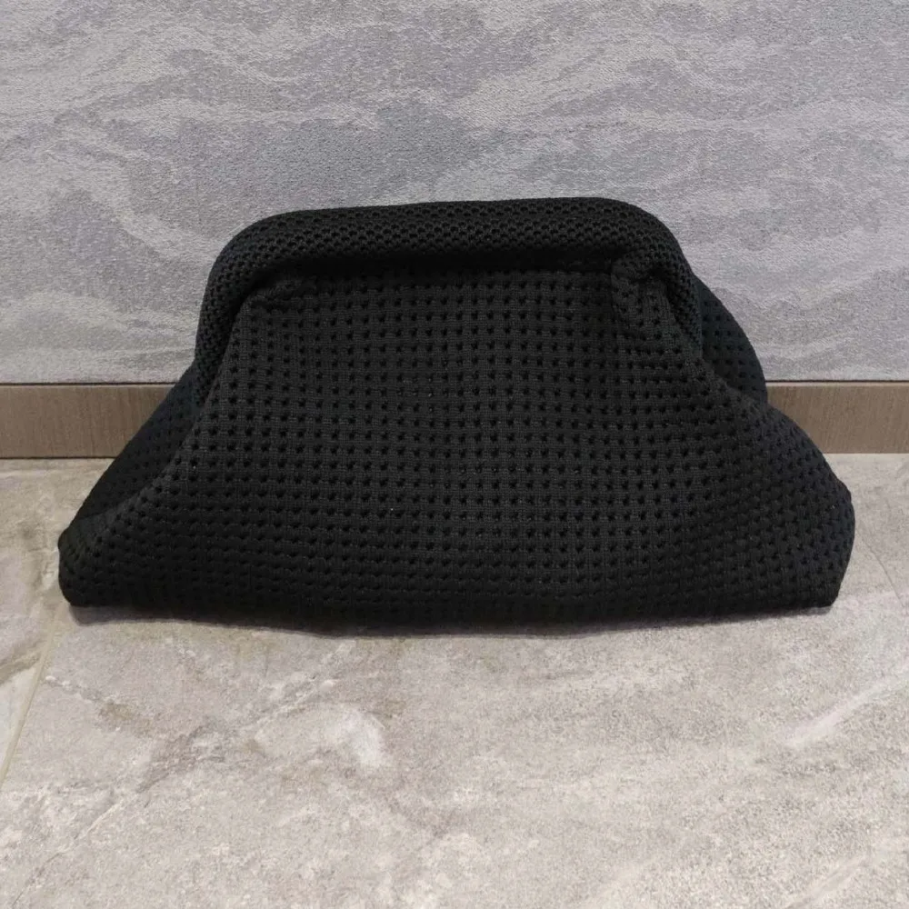 

Durable Polyester Summer Beach Clutch Bag Soft Elastic Small Crochet Handbag Large Capacity Breathable Purse Female