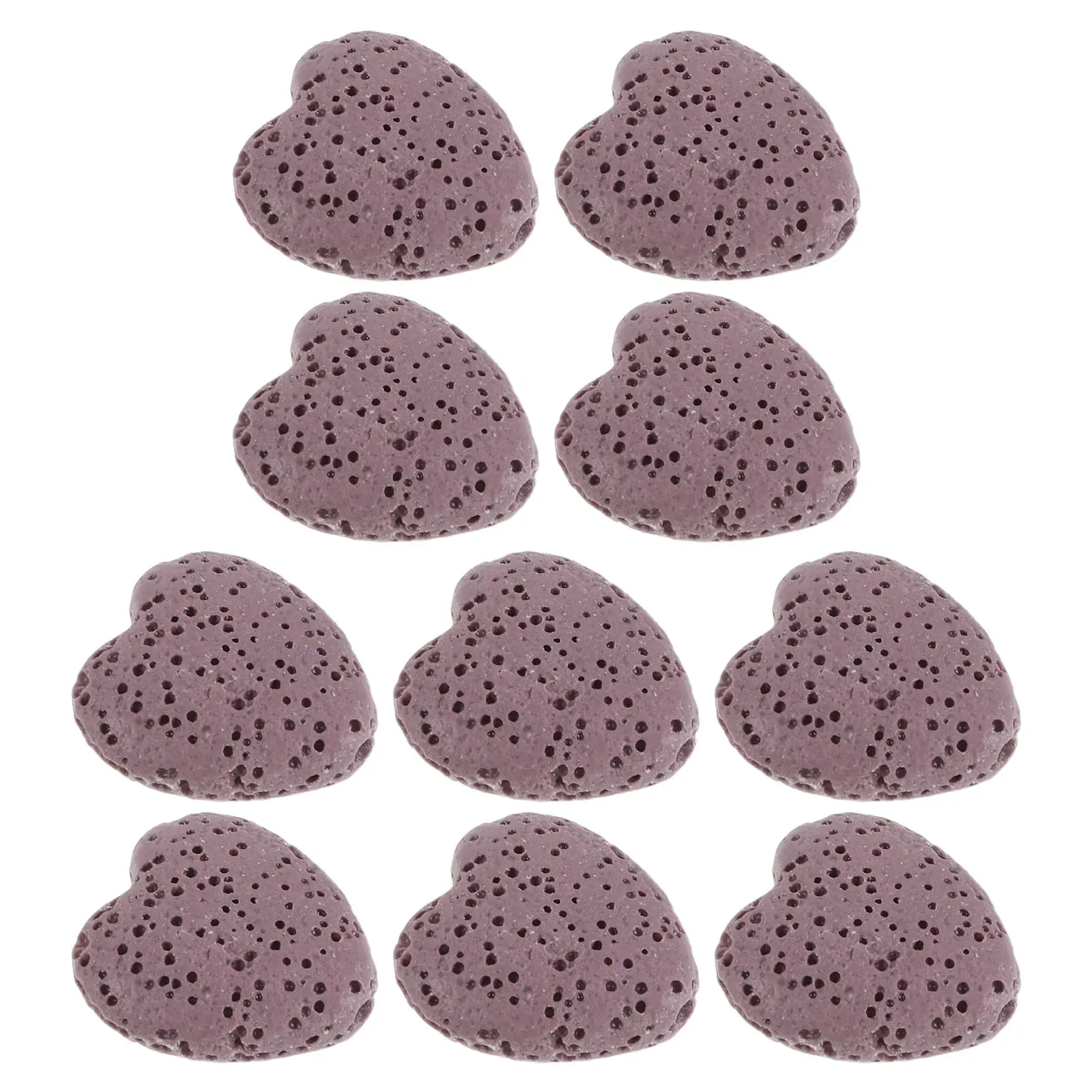 20Pcs Heart Lava Stone Diffuser Volcanic Rock Essential Oil Passive Fragrance Dispenser Reusable Beads for Home Office Car