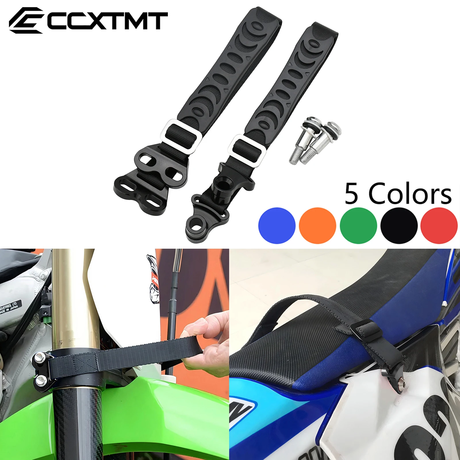 Motocycle CNC Front & Rear Rescue Pull Strap Sling Belt For KTM Honda Kawasaki Suzuki Yamaha YZ YZF WR 125 150 250 300 350 450