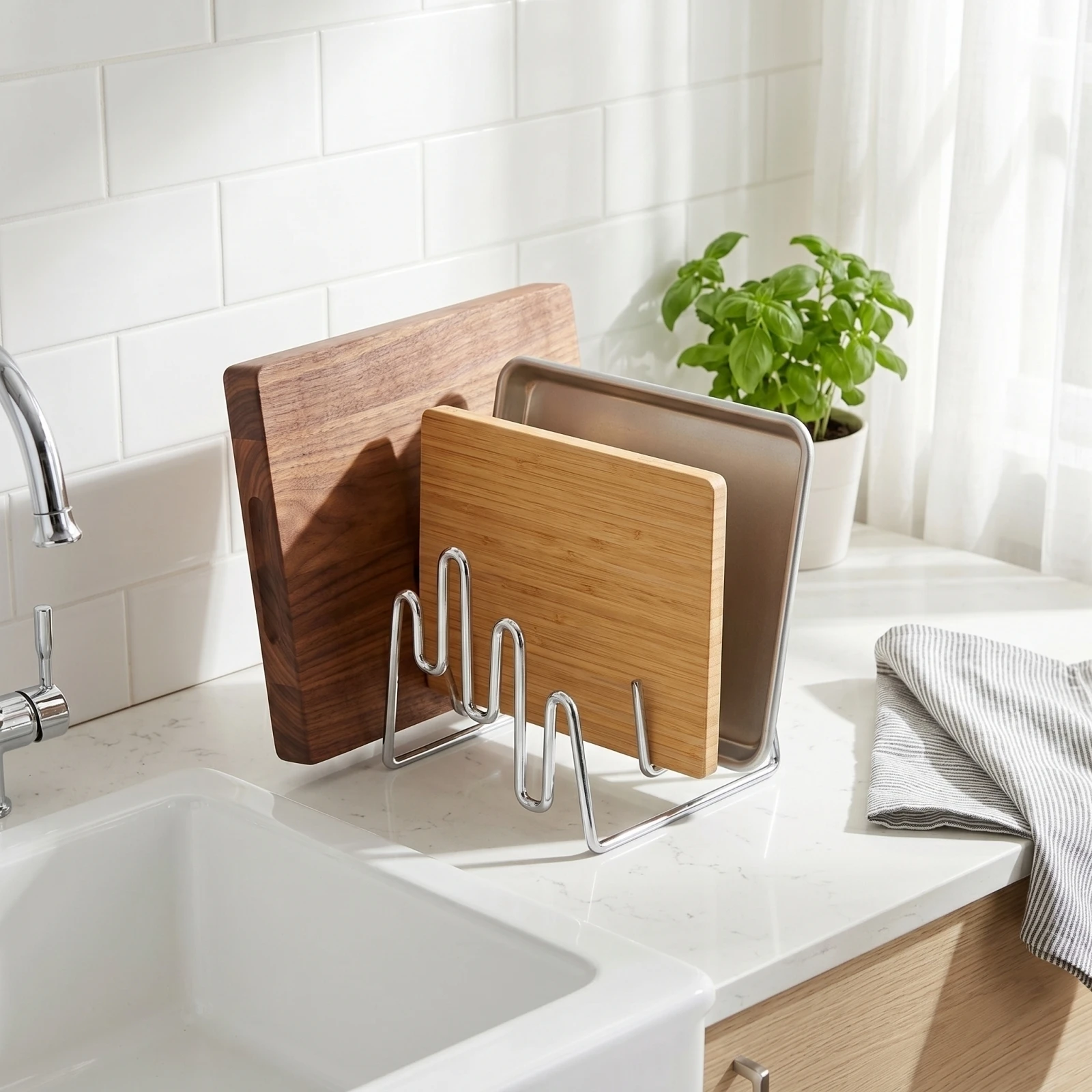 Cutting Board Holder Kitchen S - Kitchen Gadgets Rack Storage 评论和价格