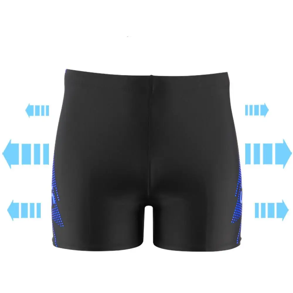 Fashion Letter Print Men Swimming Trunk Quick-drying Elastic Summer Swimsuit Boxer Breathable Plus Size Swimming Shorts