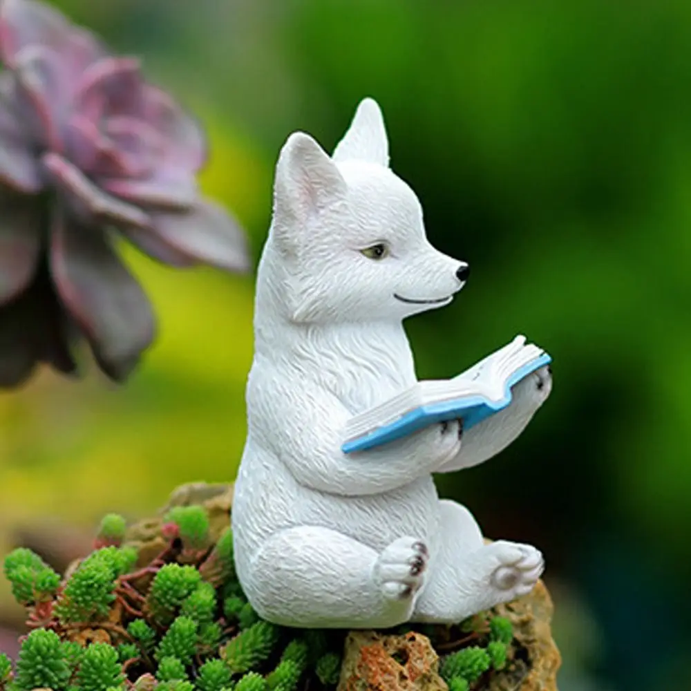 

Cute Nine Tailed Animal Figurine Handicraft Resin Crafts Animal Sculpture Toys Unique Garden Animal Statue Table Decoration