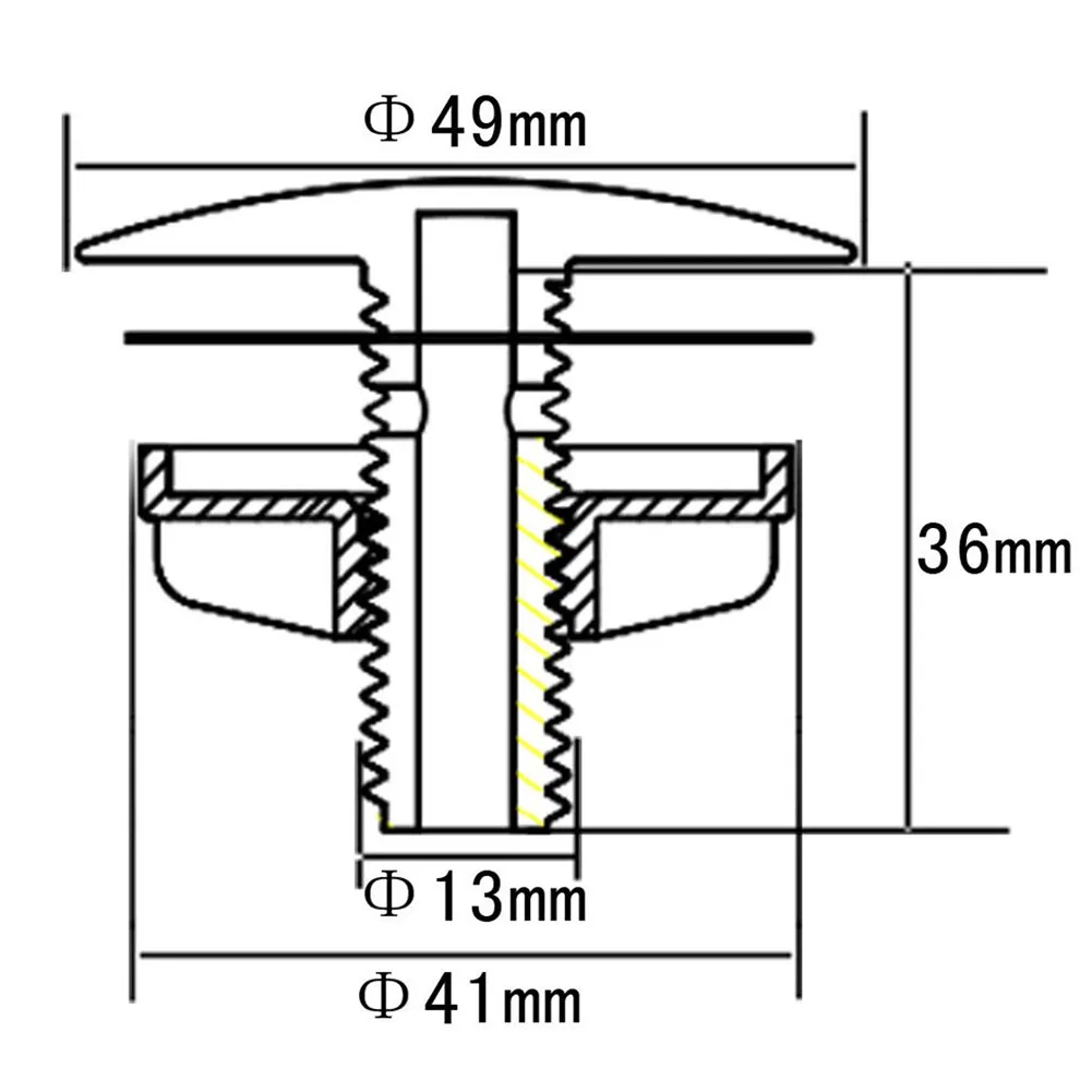 Couvercles de trou de robinet d'évier de cuisine, bouchon d'obturation, couvercle de trou de robinet de bassin ABS, couvercle de trou de 49mm de diamètre, HOPart