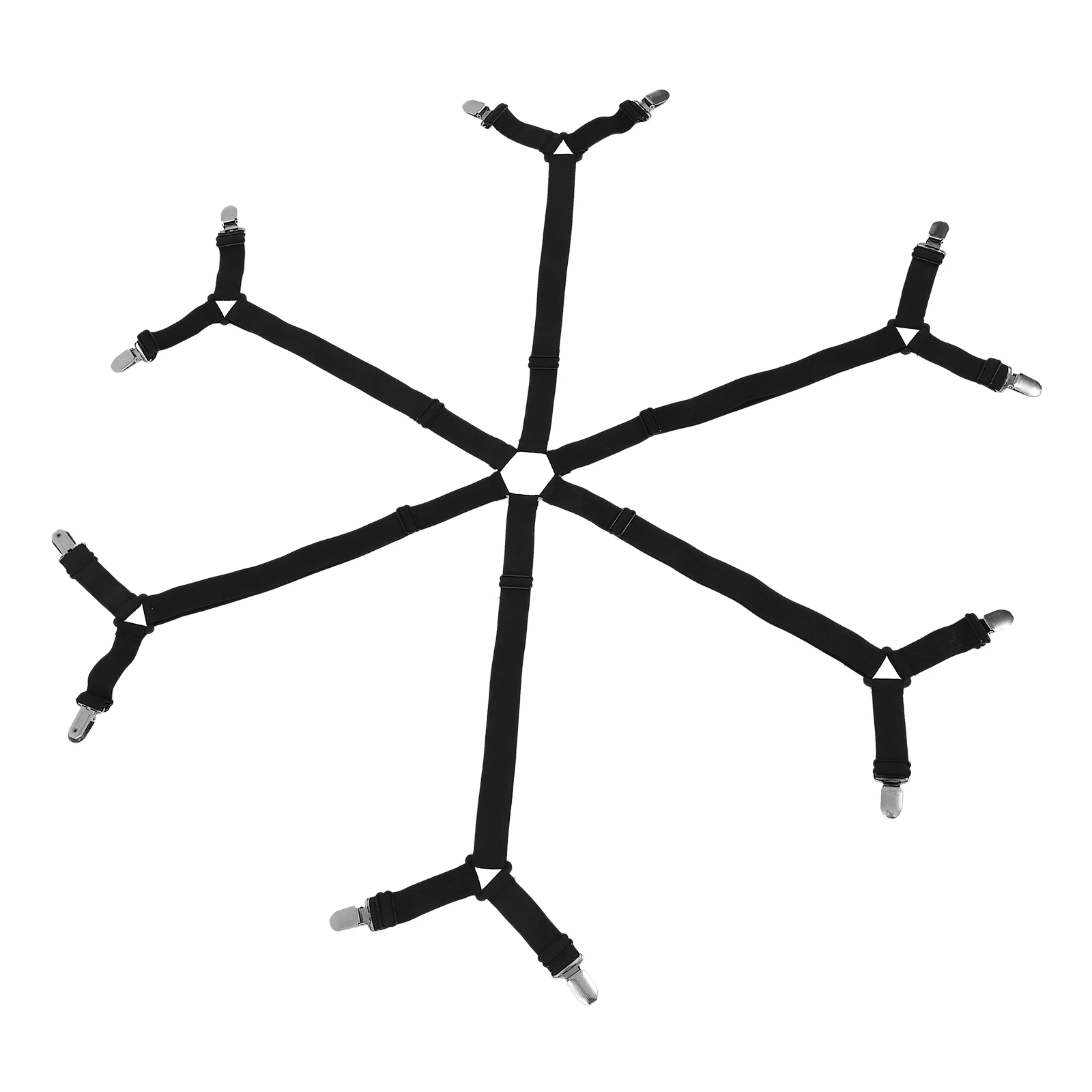 

Bed Sheet Clips Strap 6 Sides 12 Clips Easy Install Remove High-Quality Material Prevent Quilt Skidding