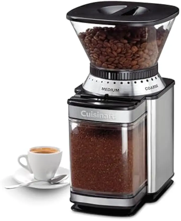 

Electric Burr Coffee Grinder with 18-Position Selector, Automatic Timer, Removable Parts for Easy Cleaning