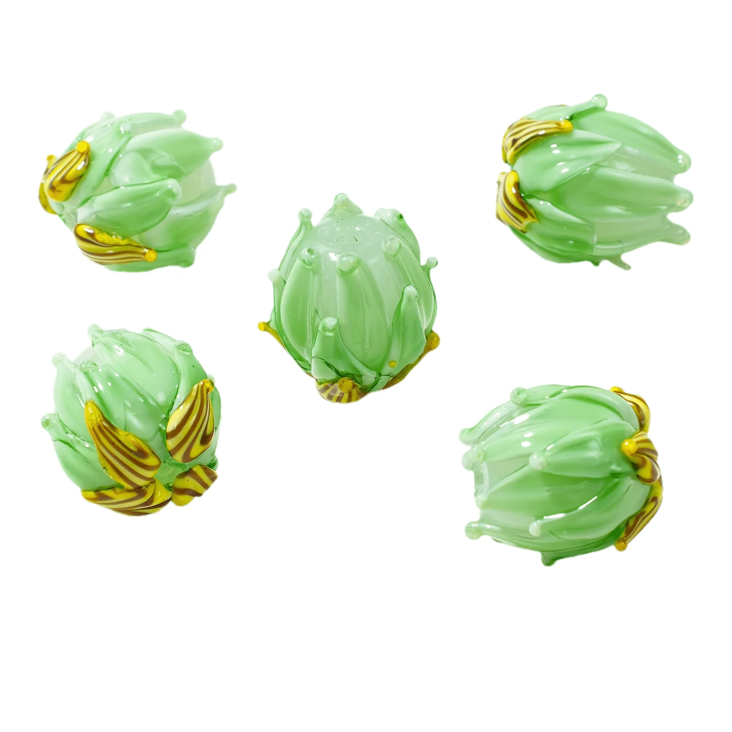 5pcs 15mm Handmade Lampwork Tulip Flower Beads Fashion Charm Glass Bead For Jewelry Making DIY Bracelet Earring Accessories