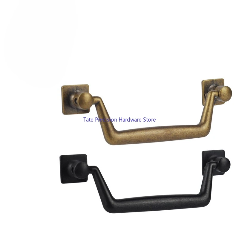 Cabinet kitchen door single hole black small handle European American bronze kitchen cabinet wardrobe drawer retro hardware