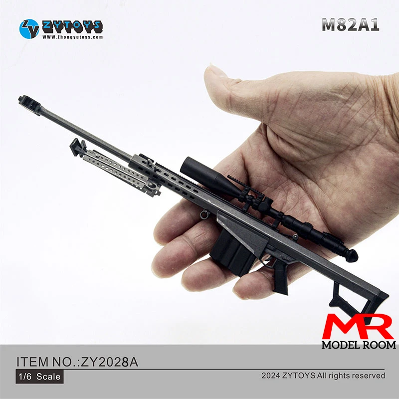 ZYTOYS ZY2028 1/6 ABS M82A1 Sniper Rifle 24cm Gun Weapon Model Scene Accessories Fit 12'' Soldier Action Figure Body Dolls