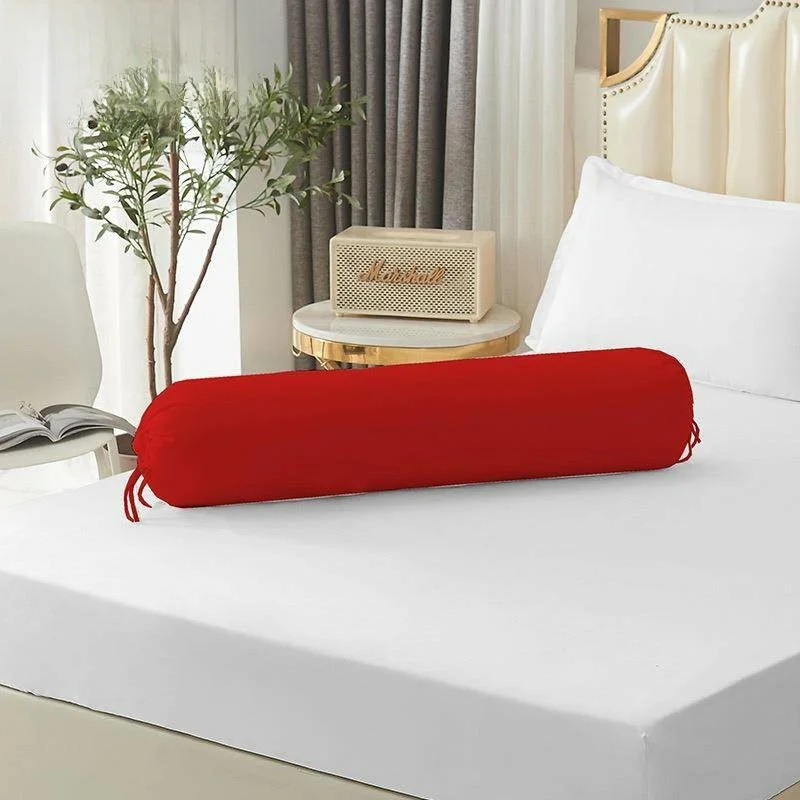 Long Cylindrical Pillowcase Separate Sleeping Pillow Core round Cushion Cover Polyester Fiber Non-Machine Washable Dormitory Use