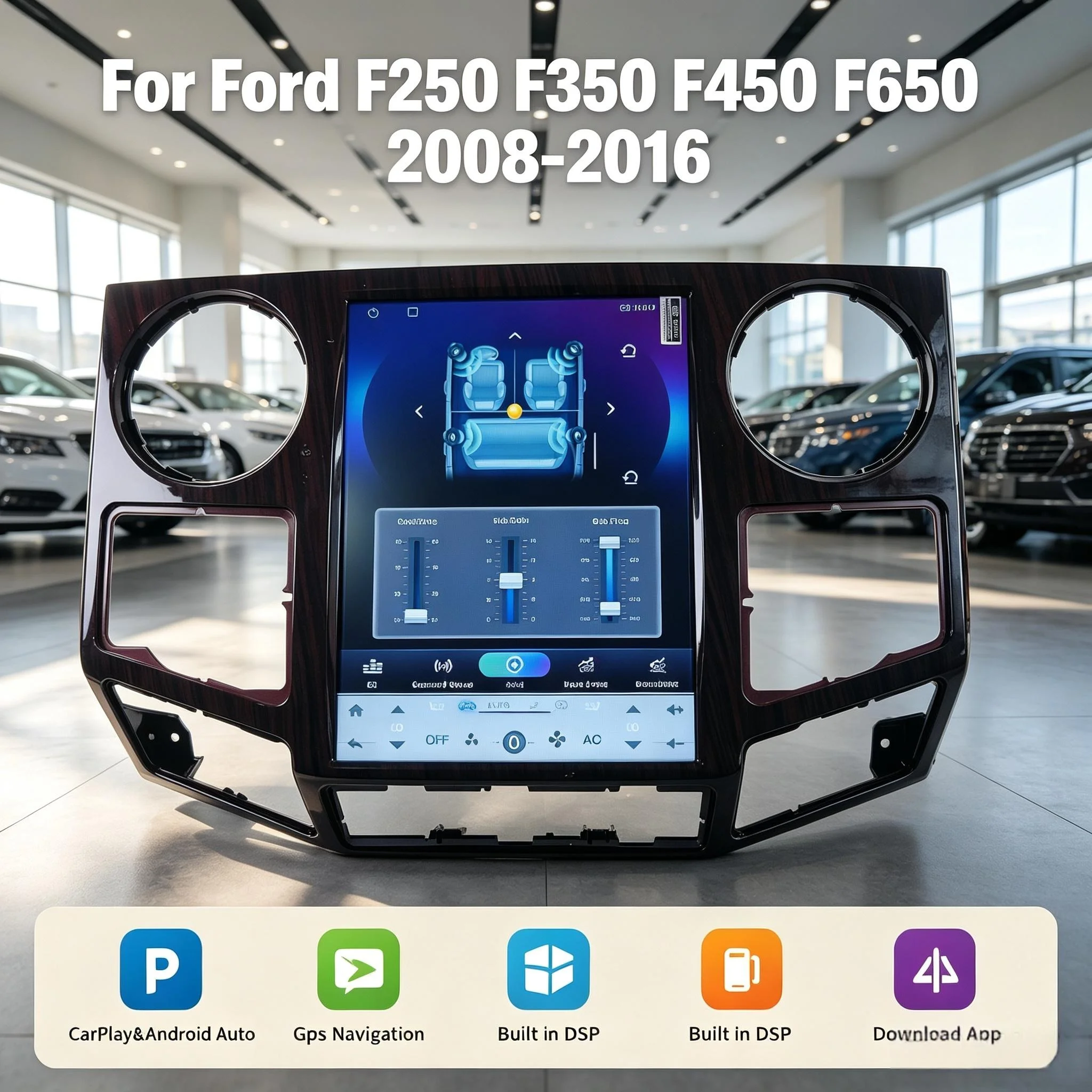 12Inch Android Carplay for Ford F250 F350 F450 F650 2008-2016 Car GPS Navigatio Multimedia Player Car Radio HeadUnit Car gadgets